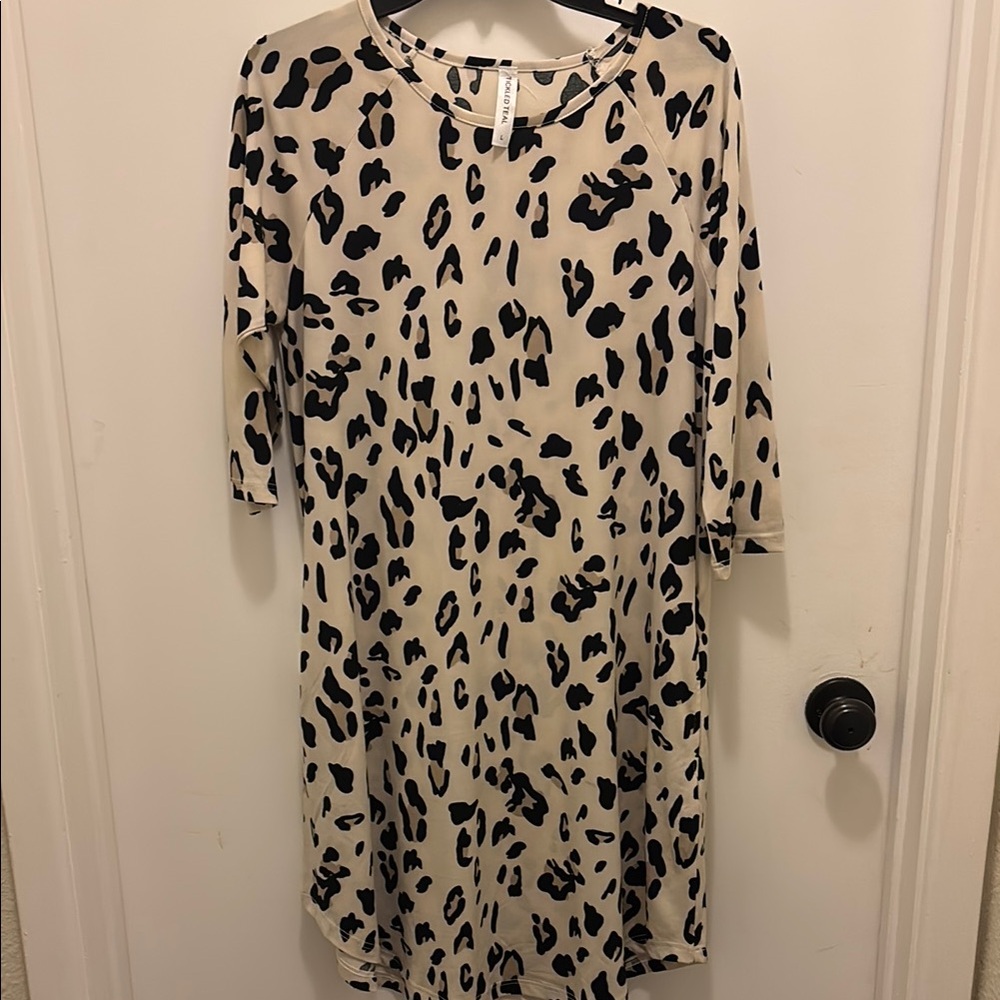 Leopard Print Midi Dress